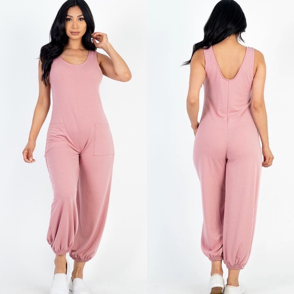 ⭕️ SOLD OUT ⭕️ NEW "Soft to the Touch” Sleeveless Jumpsuit - Picture 5 of 6